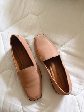 Lucky Brand Cognac Leather Slip-On Loafers